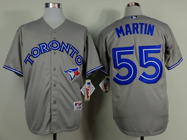 Men Toronto Blue Jays 55 Martin Grey MLB Jerseys